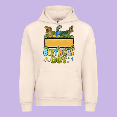 Urban Hoodie customized dinosaur birthday boy