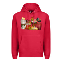 Cardinal coffee cups rooster Premium Hoodie - texasbilliewilder