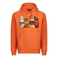Carrot coffee cups rooster Premium Hoodie - texasbilliewilder