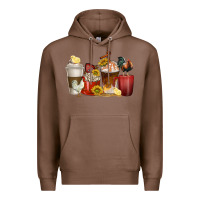 Chestnut coffee cups rooster Premium Hoodie - texasbilliewilder