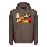 Coffee coffee cups rooster Premium Hoodie - texasbilliewilder