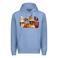 Colony Blue coffee cups rooster Premium Hoodie - texasbilliewilder