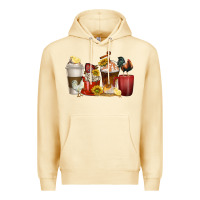 Pina Colada coffee cups rooster Premium Hoodie - texasbilliewilder