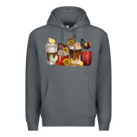 Rock coffee cups rooster Premium Hoodie - texasbilliewilder