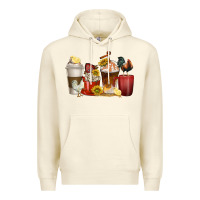 Sandshell coffee cups rooster Premium Hoodie - texasbilliewilder