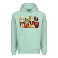Seafoam coffee cups rooster Premium Hoodie - texasbilliewilder