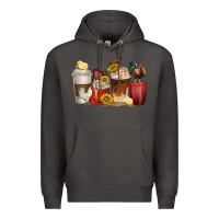 Smoke coffee cups rooster Premium Hoodie - texasbilliewilder