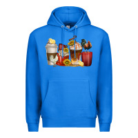True Royal coffee cups rooster Premium Hoodie - texasbilliewilder