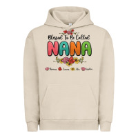 Pigment French Oak blessed to be called nana Urban Hoodie - MaliasSmallBusiness