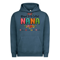 Pigment Midnight Navy blessed to be called nana Urban Hoodie - MaliasSmallBusiness