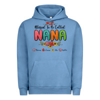 Pigment Pebble Blue blessed to be called nana Urban Hoodie - MaliasSmallBusiness