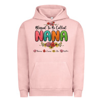 Pigment Salmon blessed to be called nana Urban Hoodie - MaliasSmallBusiness