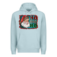 Blue Mist Santa Ho Ho Ho Premium Hoodie - RanaPortraitStore