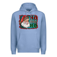 Colony Blue Santa Ho Ho Ho Premium Hoodie - RanaPortraitStore