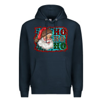 Navy Santa Ho Ho Ho Premium Hoodie - RanaPortraitStore