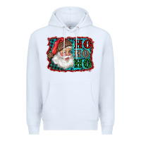White Santa Ho Ho Ho Premium Hoodie - RanaPortraitStore