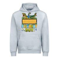 Heather Grey customized dinosaur birthday boy Urban Hoodie - MaliasSmallBusiness