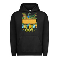 Pigment Black customized dinosaur birthday boy Urban Hoodie - MaliasSmallBusiness