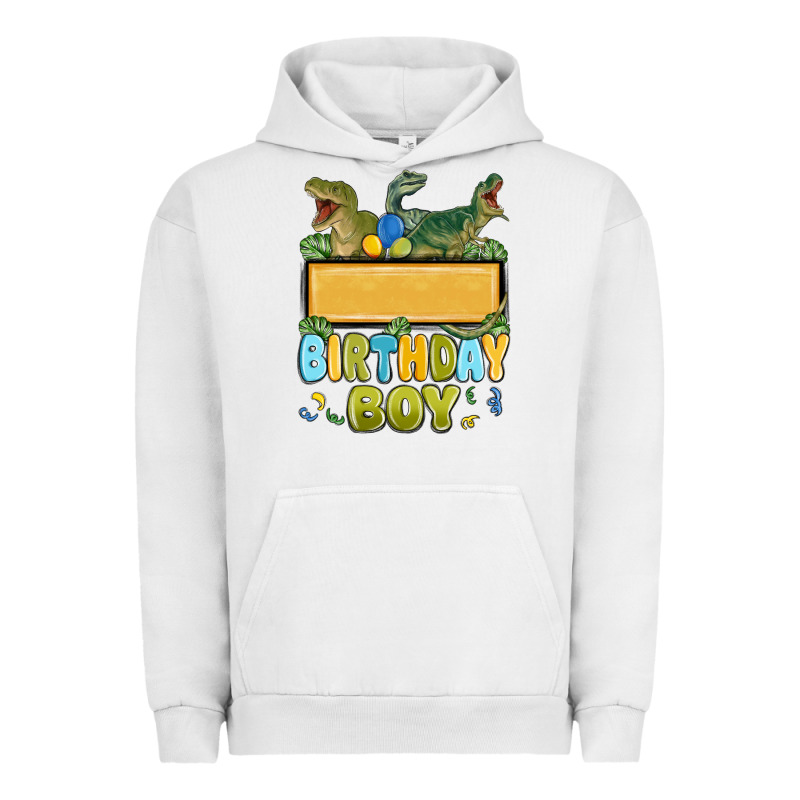 Customized Dinosaur Birthday Boy Urban Hoodie by MaliasSmallBusiness | Teevron
