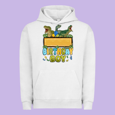 Urban Hoodie customized dinosaur birthday boy
