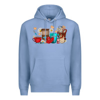 Colony Blue Nurse coffee cups Premium Hoodie - texasbilliewilder