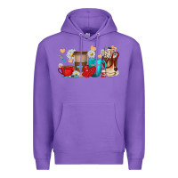Purple Nurse coffee cups Premium Hoodie - texasbilliewilder