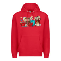 Red Nurse coffee cups Premium Hoodie - texasbilliewilder