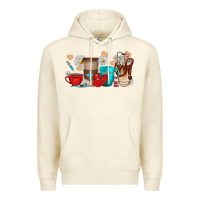 Sandshell Nurse coffee cups Premium Hoodie - texasbilliewilder