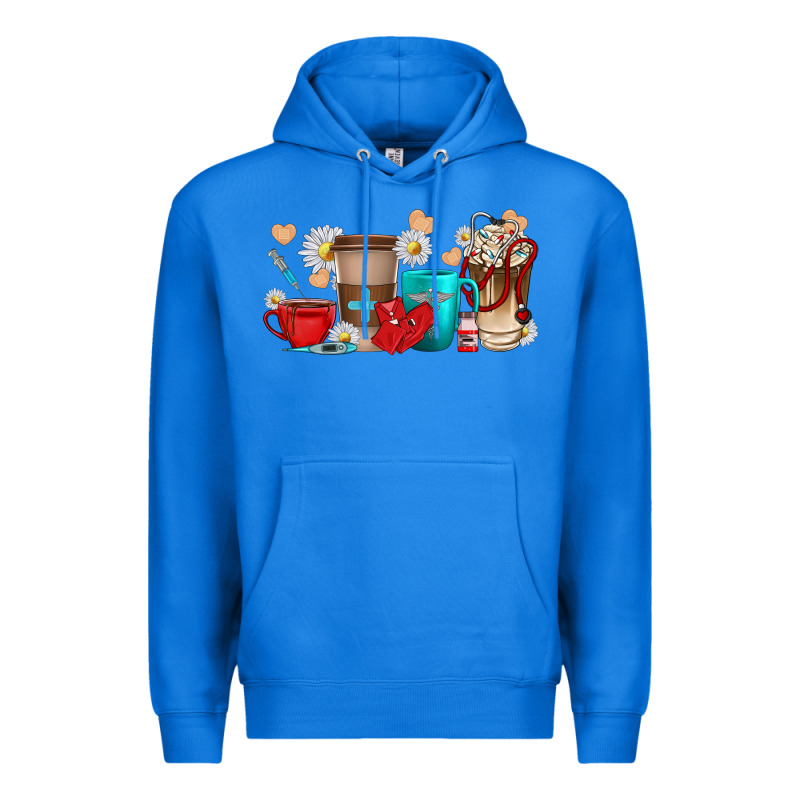 Nurse Coffee Cups Premium Hoodie by texasbilliewilder | Teevron
