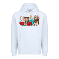 White Nurse coffee cups Premium Hoodie - texasbilliewilder