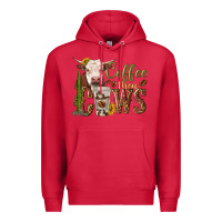 Cardinal coffee then cows Premium Hoodie - texasbilliewilder