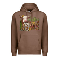 Chestnut coffee then cows Premium Hoodie - texasbilliewilder