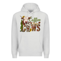Dove Grey coffee then cows Premium Hoodie - texasbilliewilder