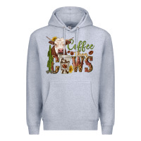 Heather Grey coffee then cows Premium Hoodie - texasbilliewilder