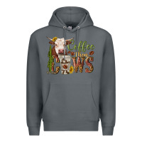 Rock coffee then cows Premium Hoodie - texasbilliewilder