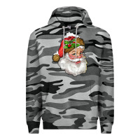 Slate Camo Santa Claus With Snow Premium Hoodie - RanaPortraitStore