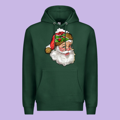 Premium Hoodie Santa Claus With Snow