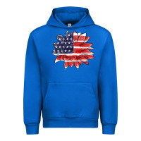Cobalt american flag sunflower Urban Hoodie - MaliasSmallBusiness