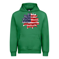 Emerald american flag sunflower Urban Hoodie - MaliasSmallBusiness