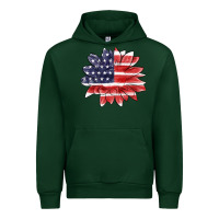 Foreset Green american flag sunflower Urban Hoodie - MaliasSmallBusiness