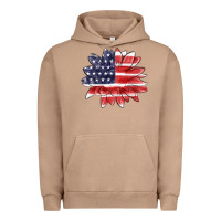 Pigment Burro american flag sunflower Urban Hoodie - MaliasSmallBusiness