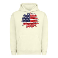 Pigment Pistachio american flag sunflower Urban Hoodie - MaliasSmallBusiness