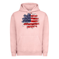 Pigment Salmon american flag sunflower Urban Hoodie - MaliasSmallBusiness