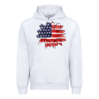 White american flag sunflower Urban Hoodie - MaliasSmallBusiness