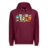 Burgundy collie dog coffee cups Premium Hoodie - texasbilliewilder