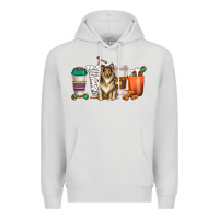 Dove Grey collie dog coffee cups Premium Hoodie - texasbilliewilder