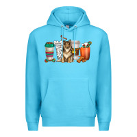 Ocean Blue collie dog coffee cups Premium Hoodie - texasbilliewilder