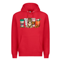Red collie dog coffee cups Premium Hoodie - texasbilliewilder