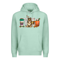Seafoam collie dog coffee cups Premium Hoodie - texasbilliewilder