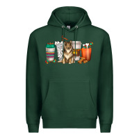Sports Green collie dog coffee cups Premium Hoodie - texasbilliewilder